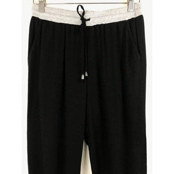 Splendid Black & Gray Ruched Ankle Joggers Size Small - Picture 2 of 7